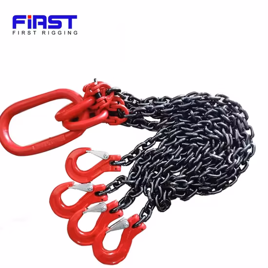 Crochet pivotant G80 avec loquet avec roulement pour élingues à chaîne de levage de grue